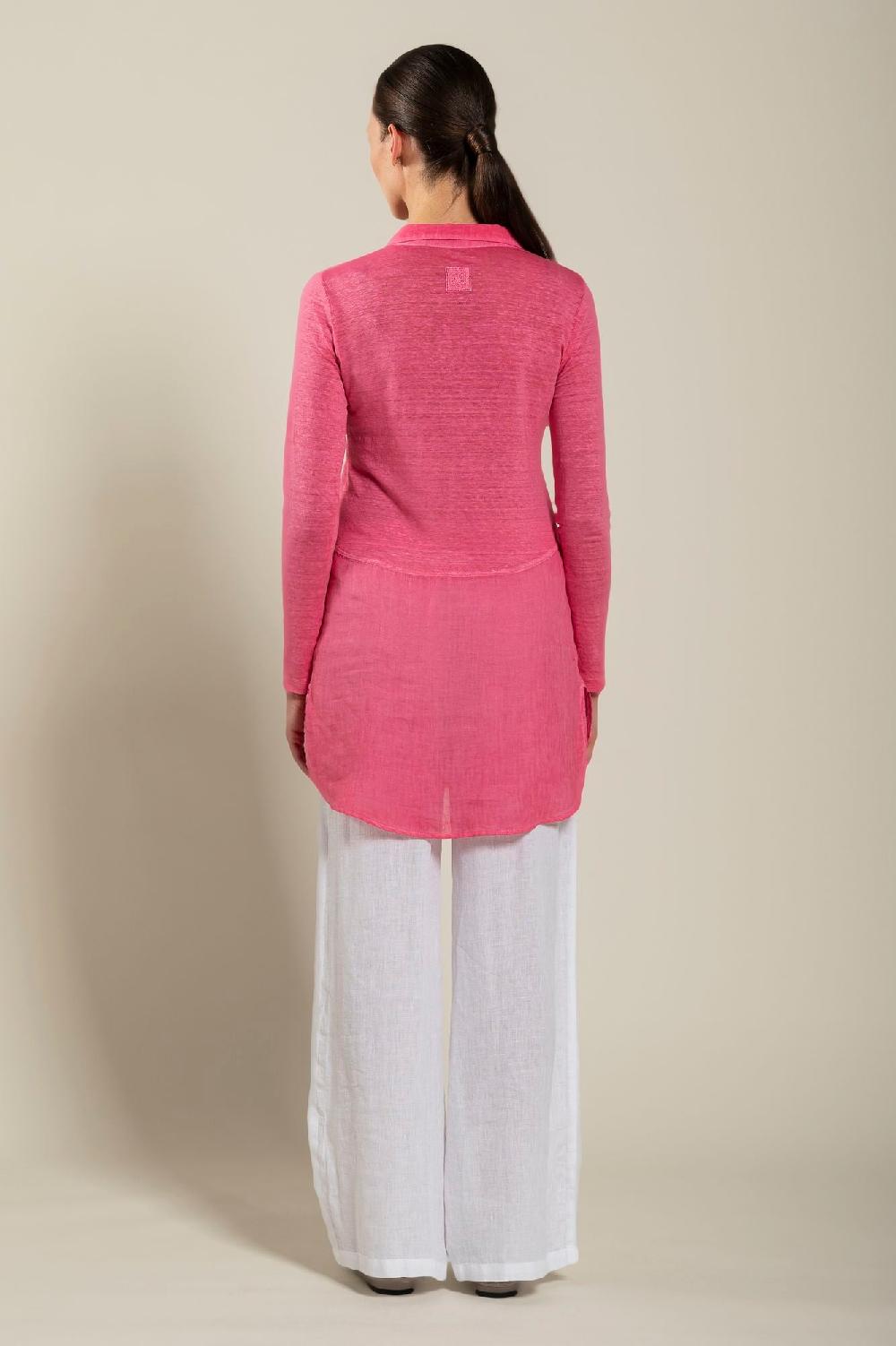 120% Lino Shirt With Long Sleeves