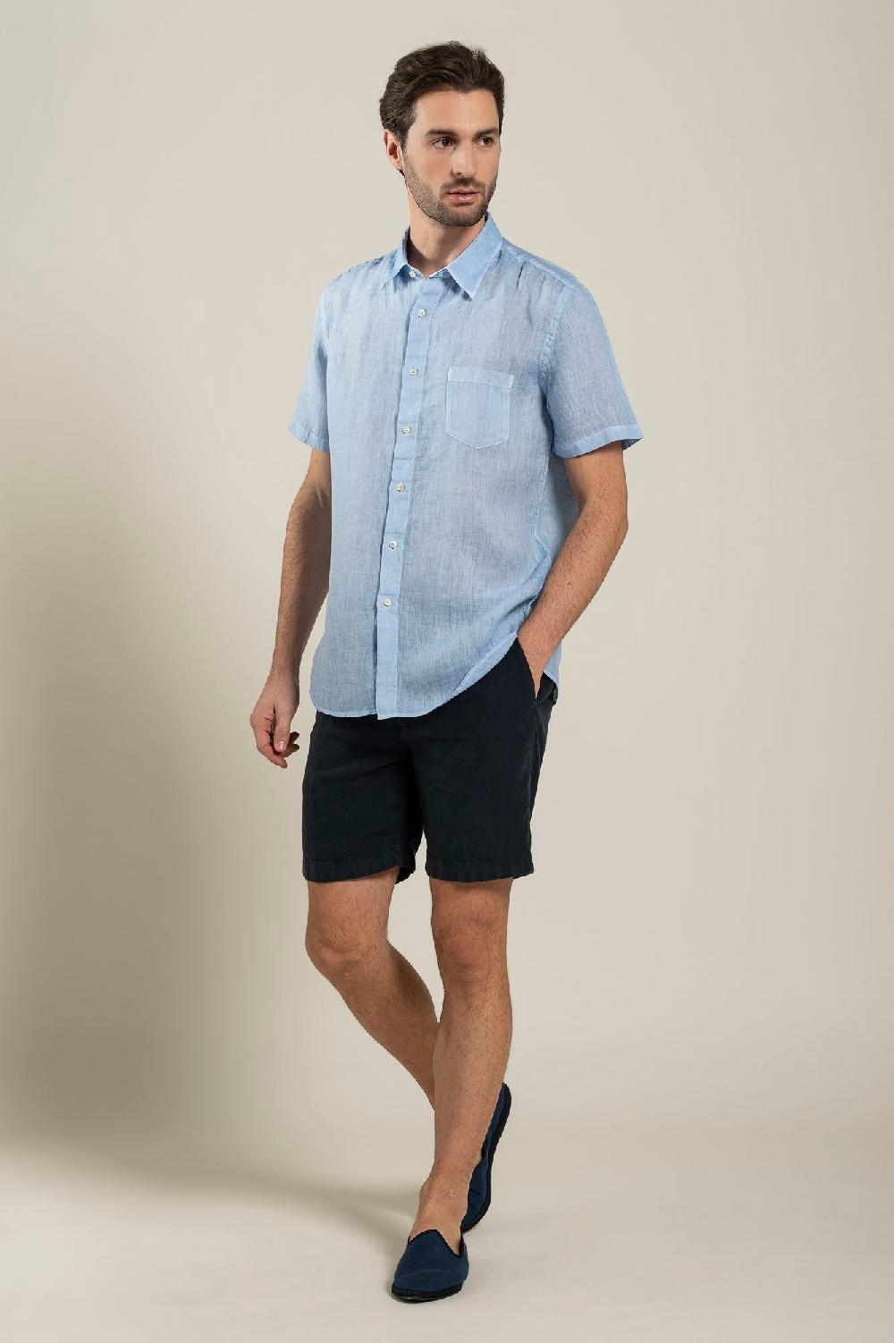 120% Lino Short Sleeve Regular Fit Man Shirt