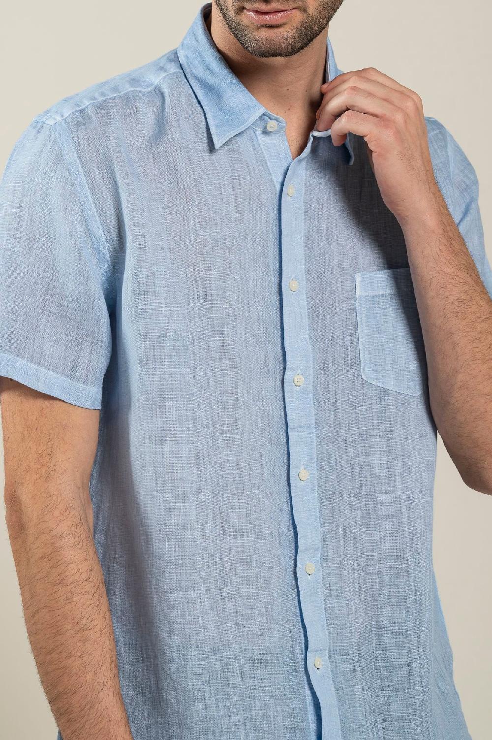 120% Lino Short Sleeve Regular Fit Man Shirt