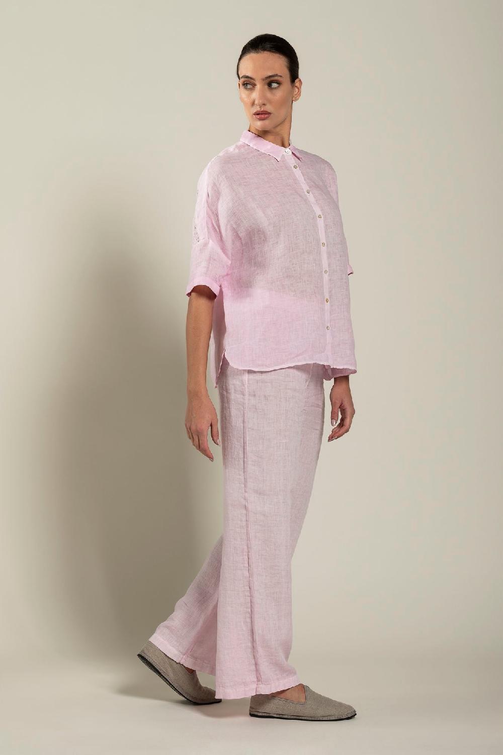 120% Lino Short Sleeve Woman Shirt