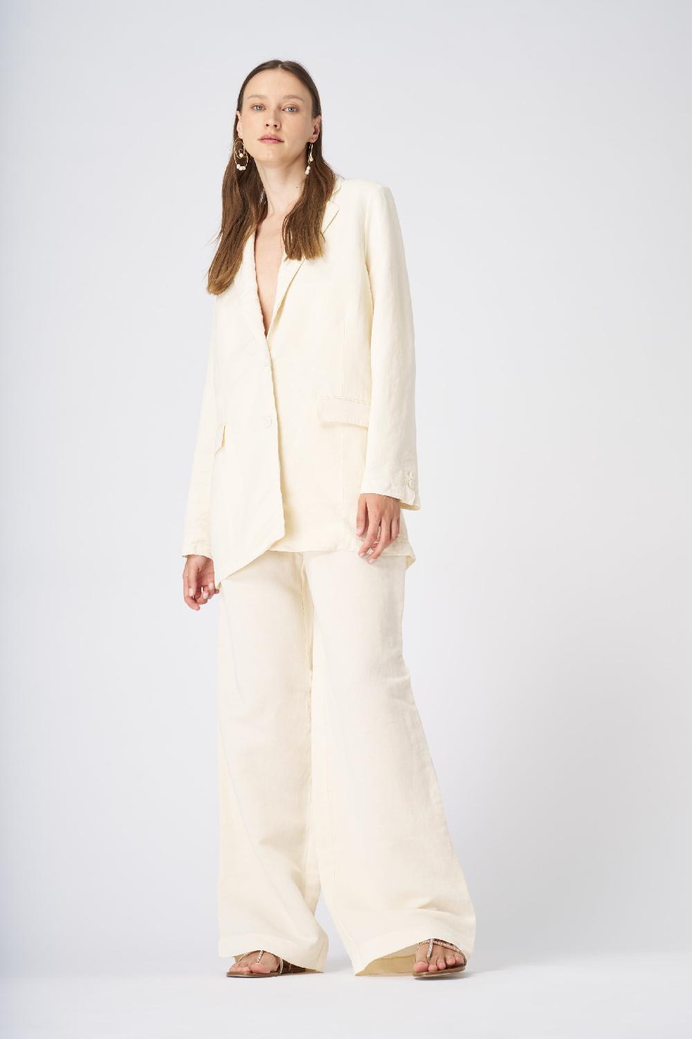 120% Lino Tailored Linen Blazer