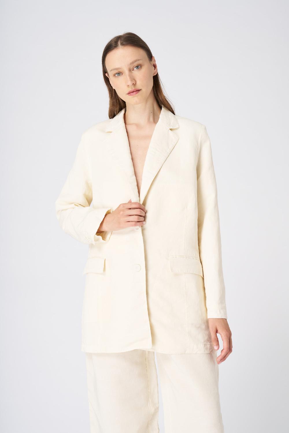 120% Lino Tailored Linen Blazer