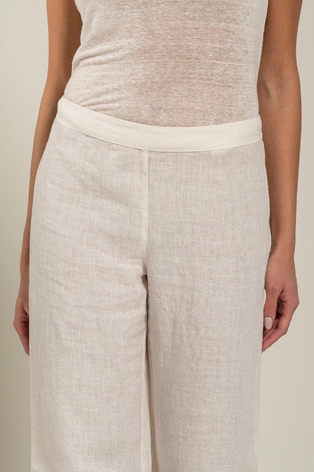 120% Lino Woman Pant High-Waisted