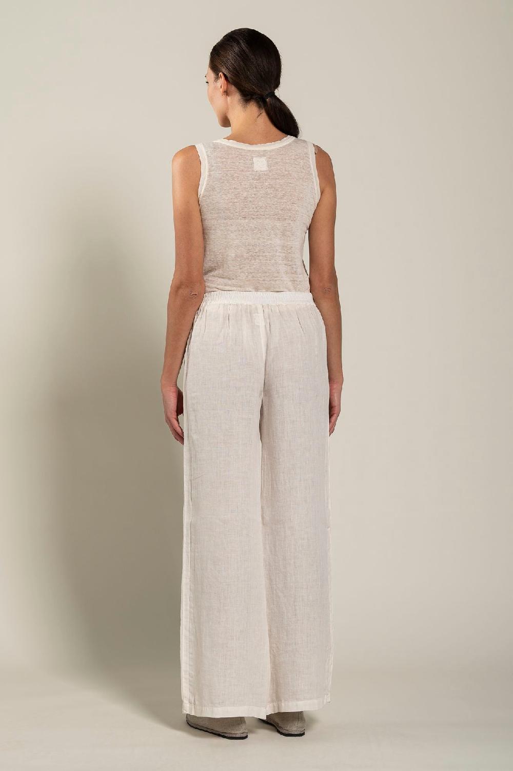 120% Lino Woman Pant High-Waisted