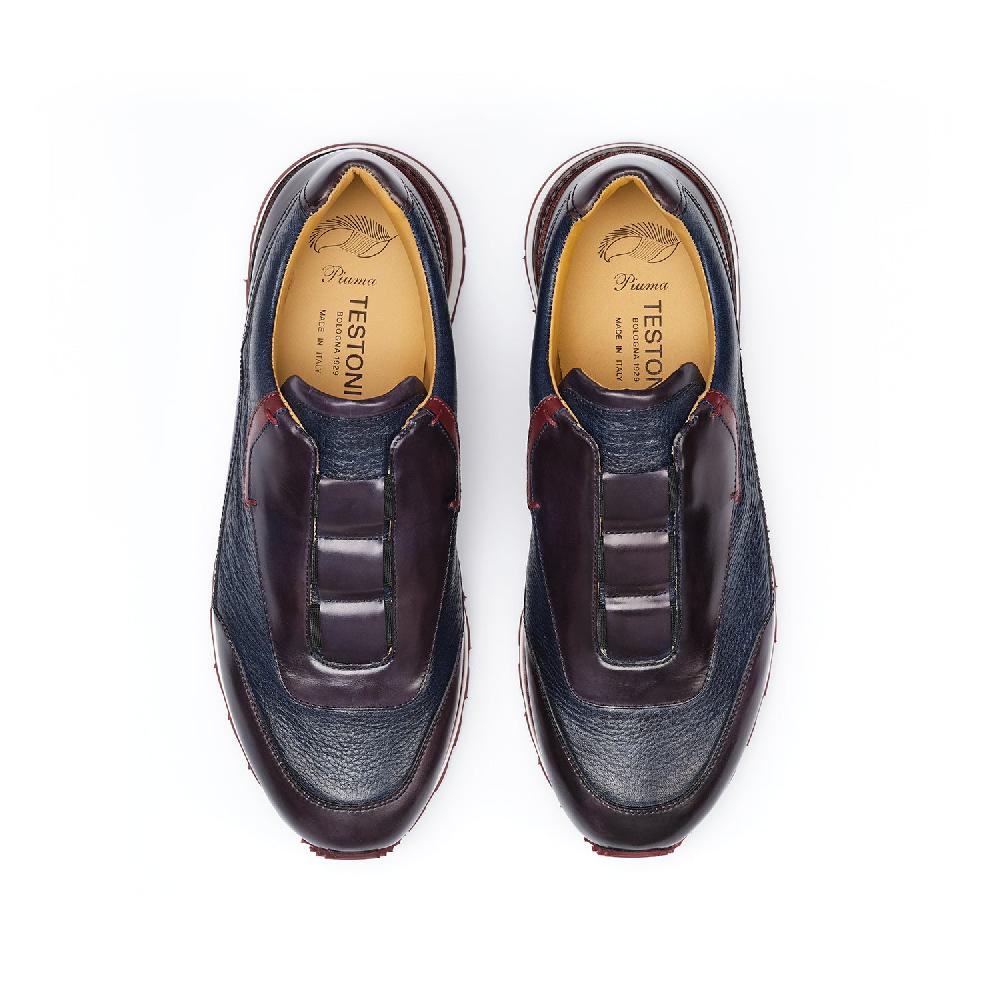 A.Testoni MOENA SNEAKER ROYAL CALF + GRAINED CALF °