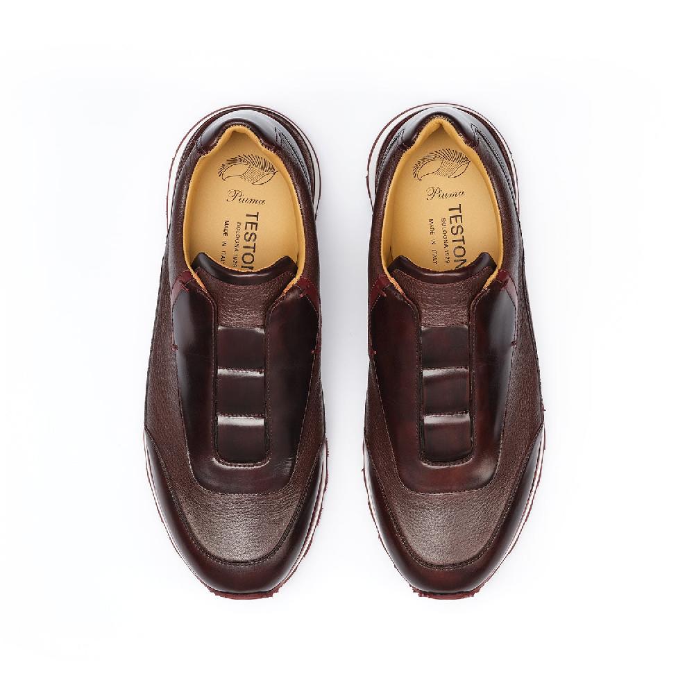 A.Testoni MOENA SNEAKER ROYAL CALF + GRAINED CALF °