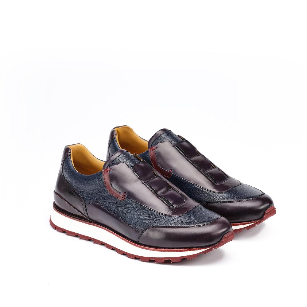 A.Testoni MOENA SNEAKER ROYAL CALF + GRAINED CALF °