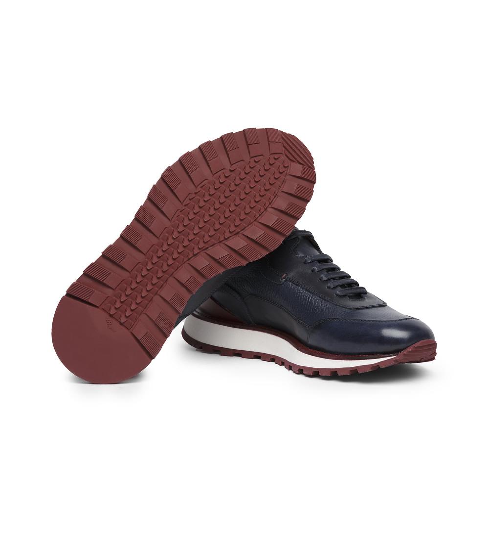 A.Testoni MOENA SNEAKERS CHUNKY IN PELLE E CERVO