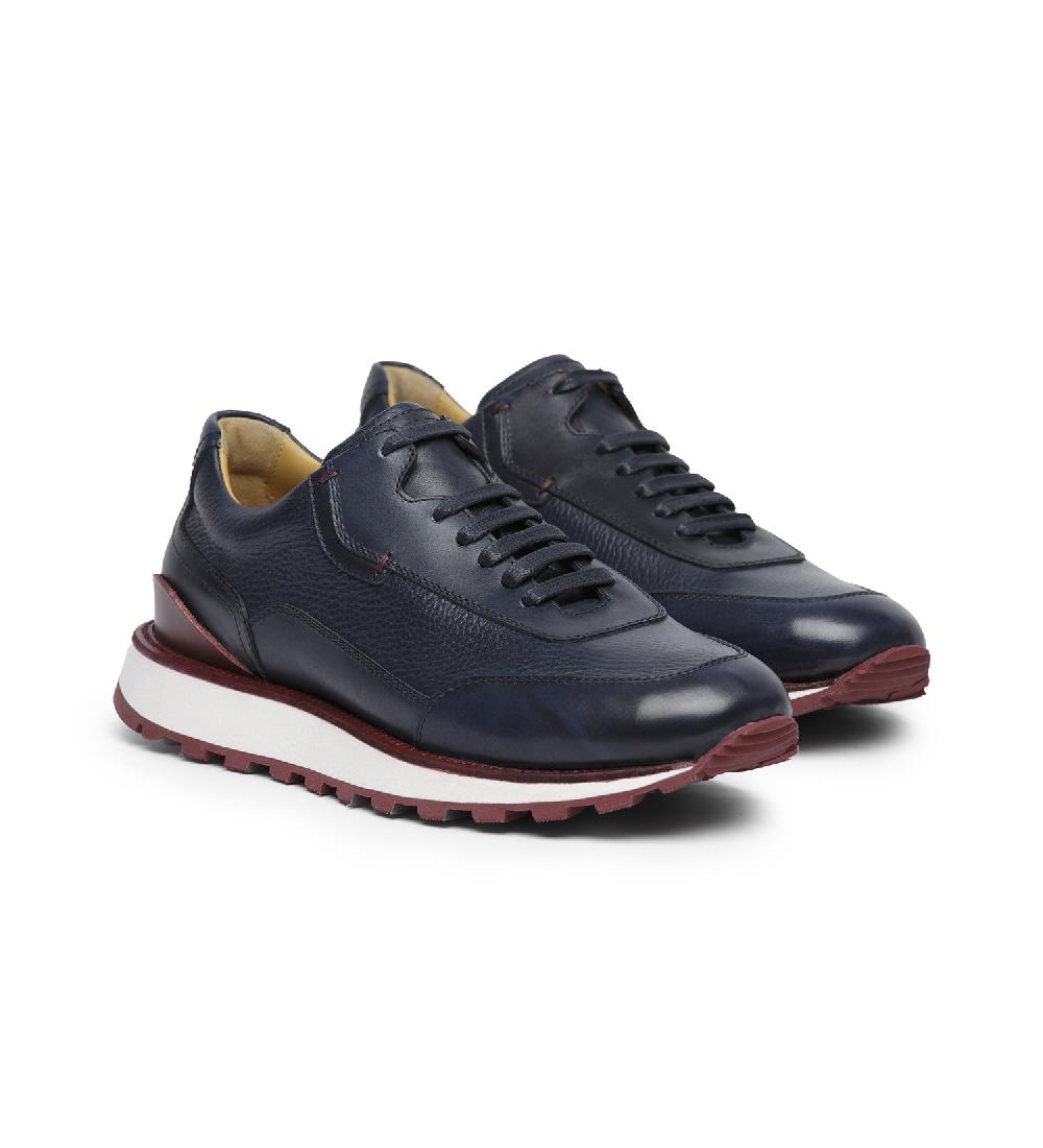 A.Testoni MOENA SNEAKERS CHUNKY IN PELLE E CERVO