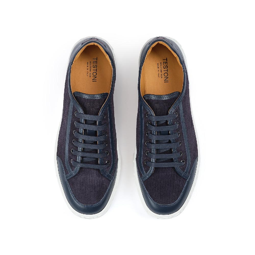 A.Testoni RAVENNA SNEAKER VELVET SUEDE CALF+CALF °