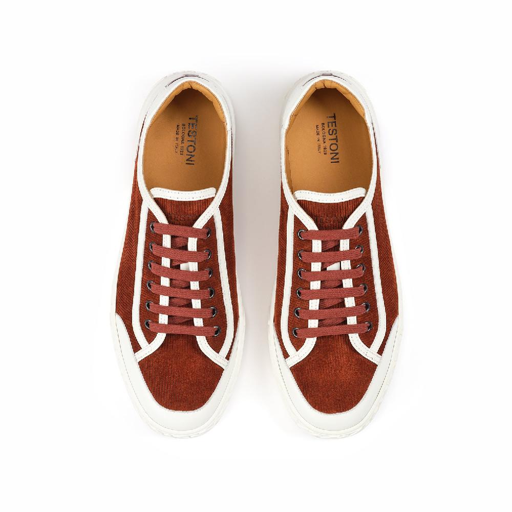A.Testoni RAVENNA SNEAKER VELVET SUEDE CALF+CALF °