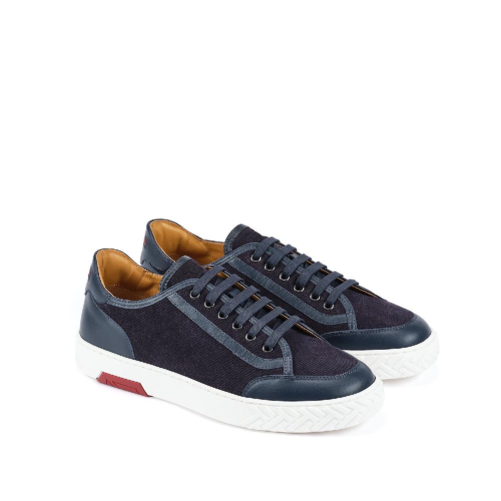 A.Testoni RAVENNA SNEAKER VELVET SUEDE CALF+CALF °
