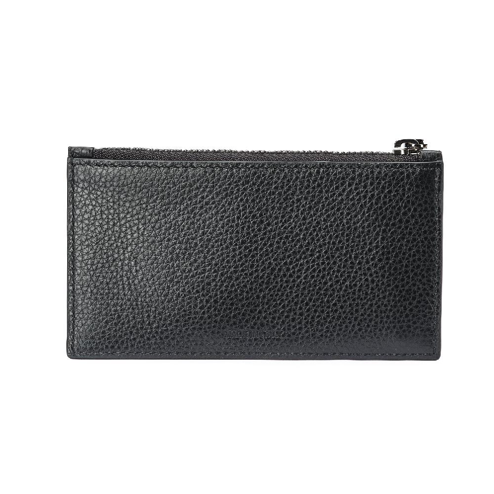 A.Testoni ZIP CREDIT CARD CASE GRAINCALF
