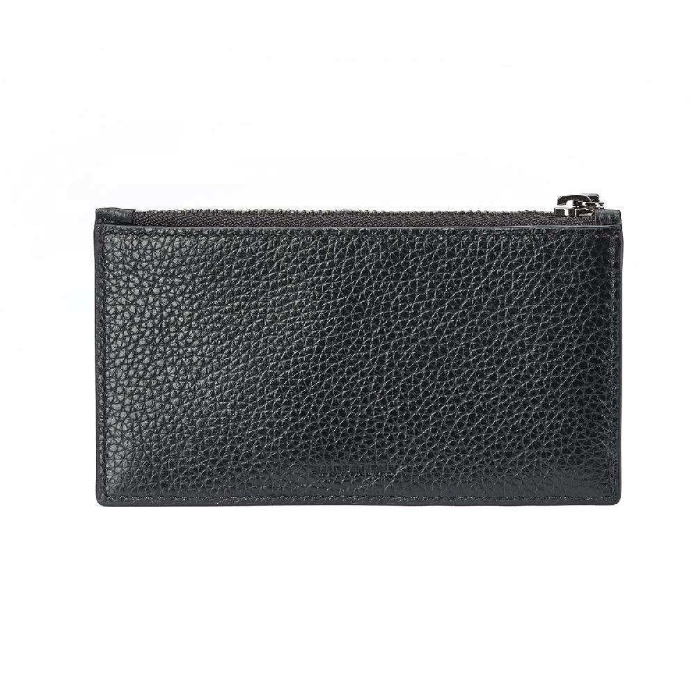 A.Testoni ZIP CREDIT CARD CASE GRAINCALF °