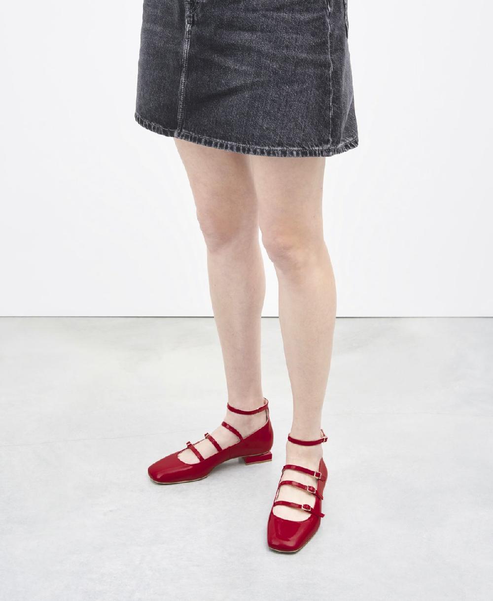 Agl Ballerina Con Cinturini Rosso Angie L Straps