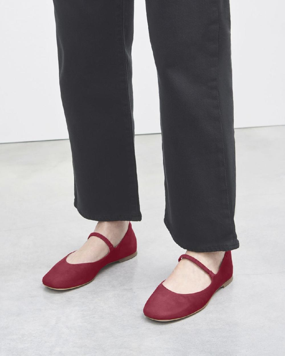 Agl Ballerina In Velour Rosso Iris