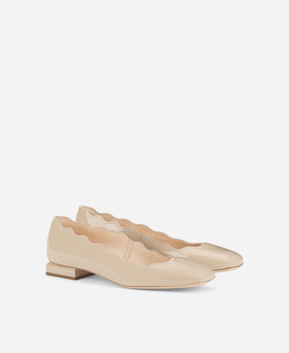 Agl Ballerina In Vernice Beige Angie L Wave