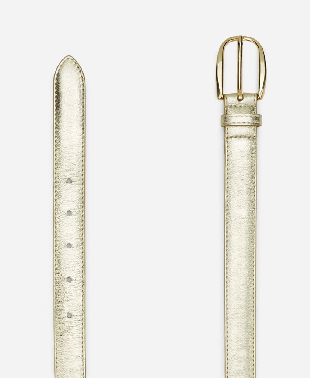 Agl Cintura In Pelle Metallizzata Platino Sonia