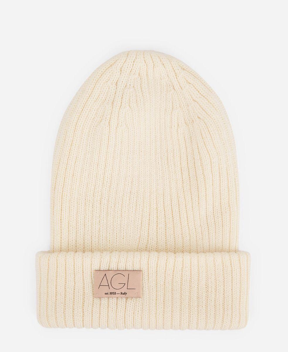 Agl Cuffia in lana Bianco Wool hat