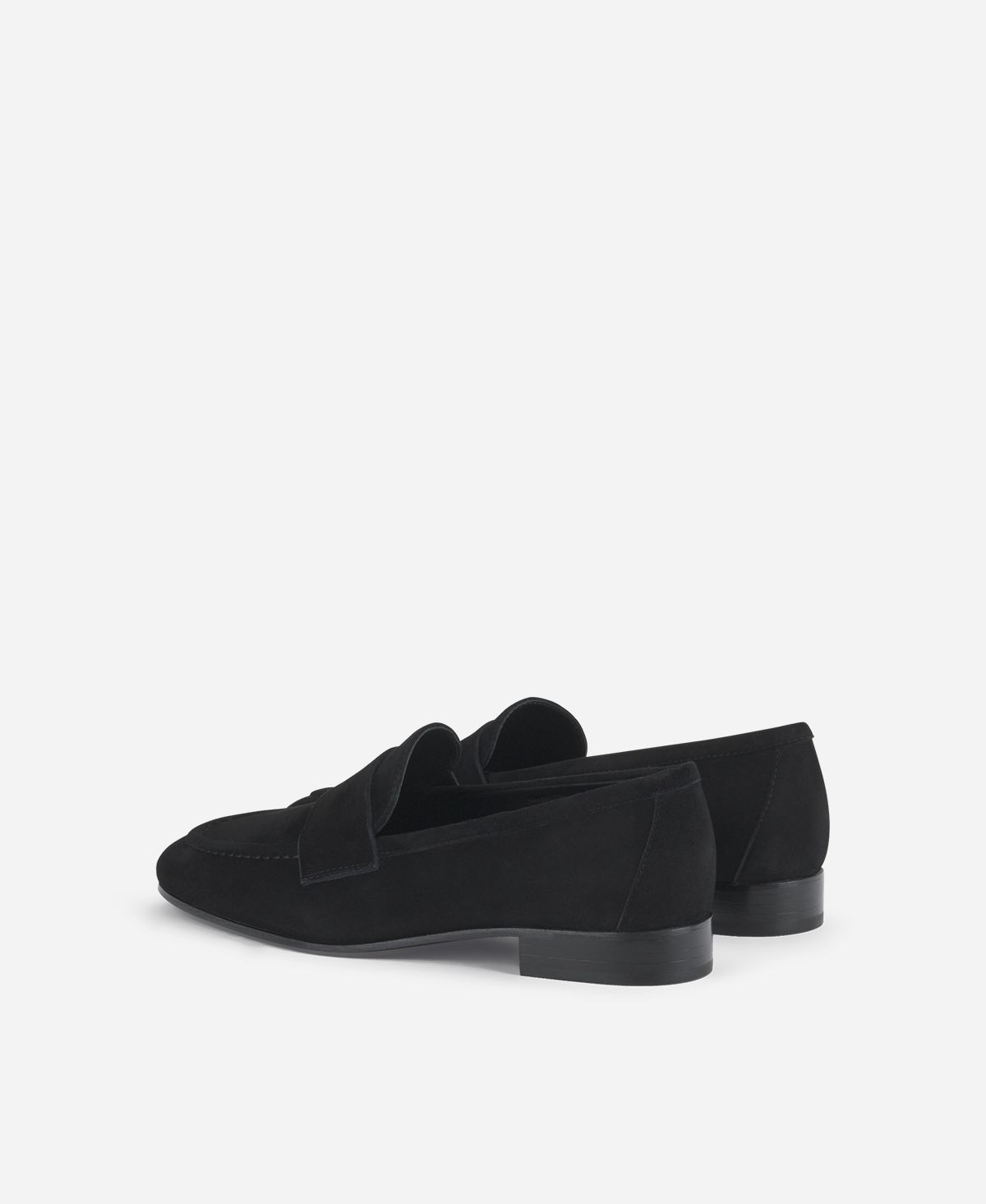 Agl Loafer In Velour Nero Costanza Stitch