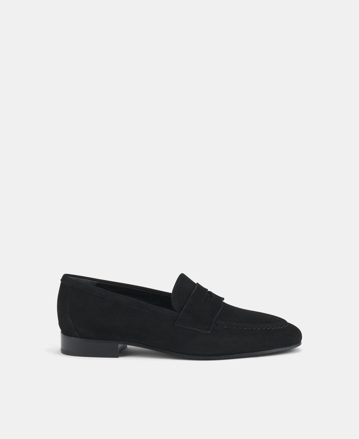 Agl Loafer in velour Nero Costanza Stitch