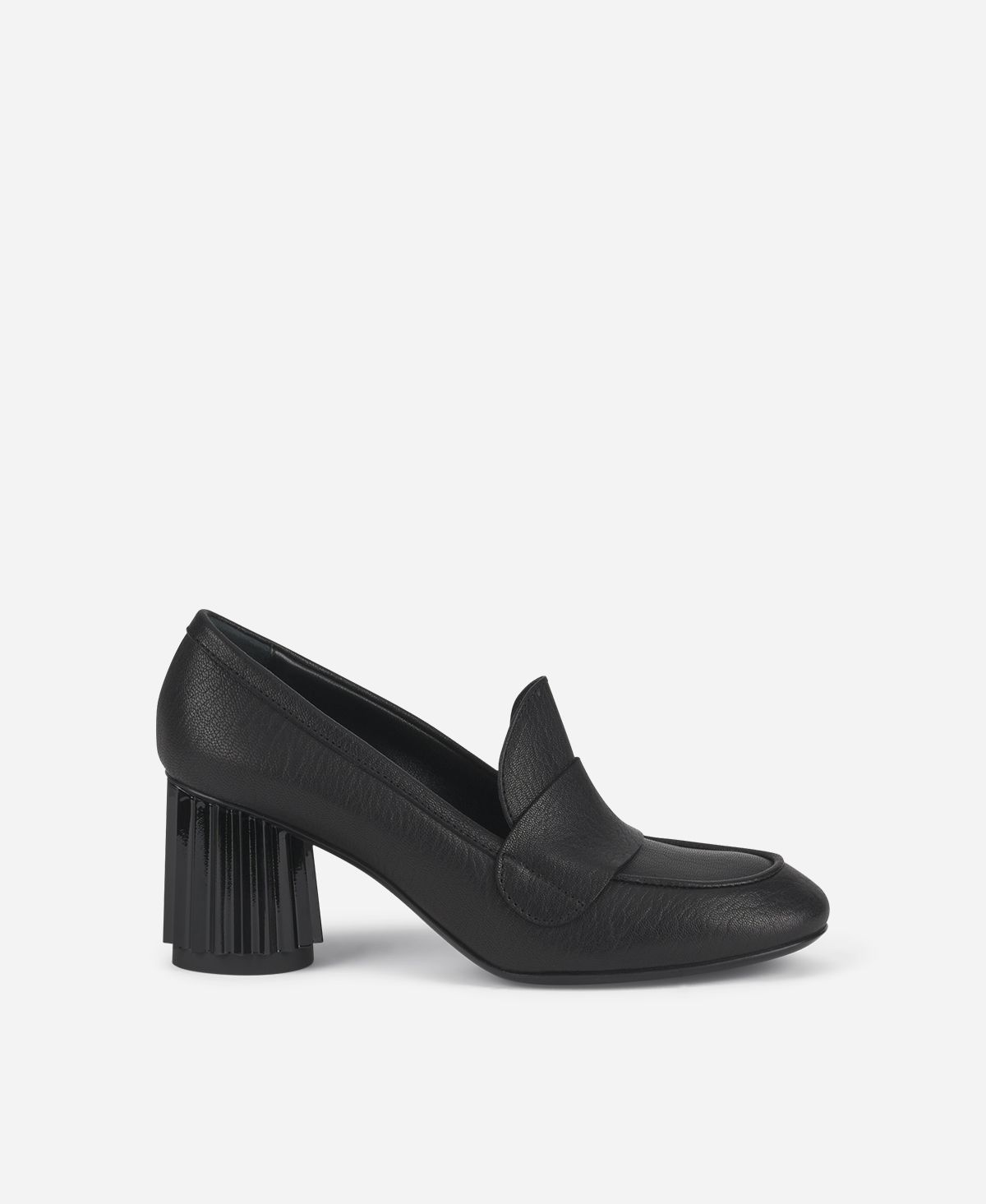 Agl Mocassino con tacco Nero Dorica M Moc