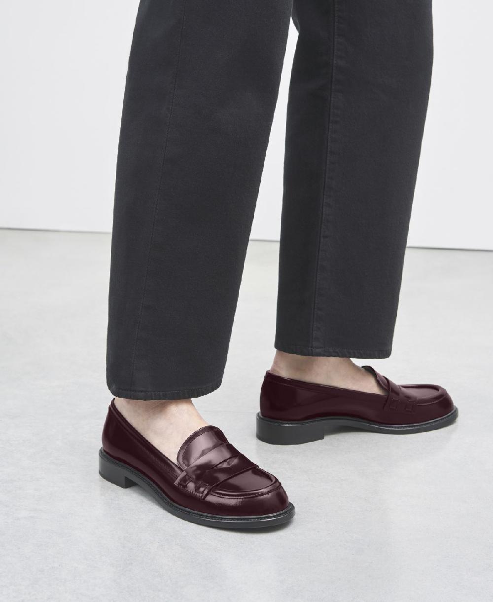 Agl Mocassino In Pelle Bordeaux Olivia