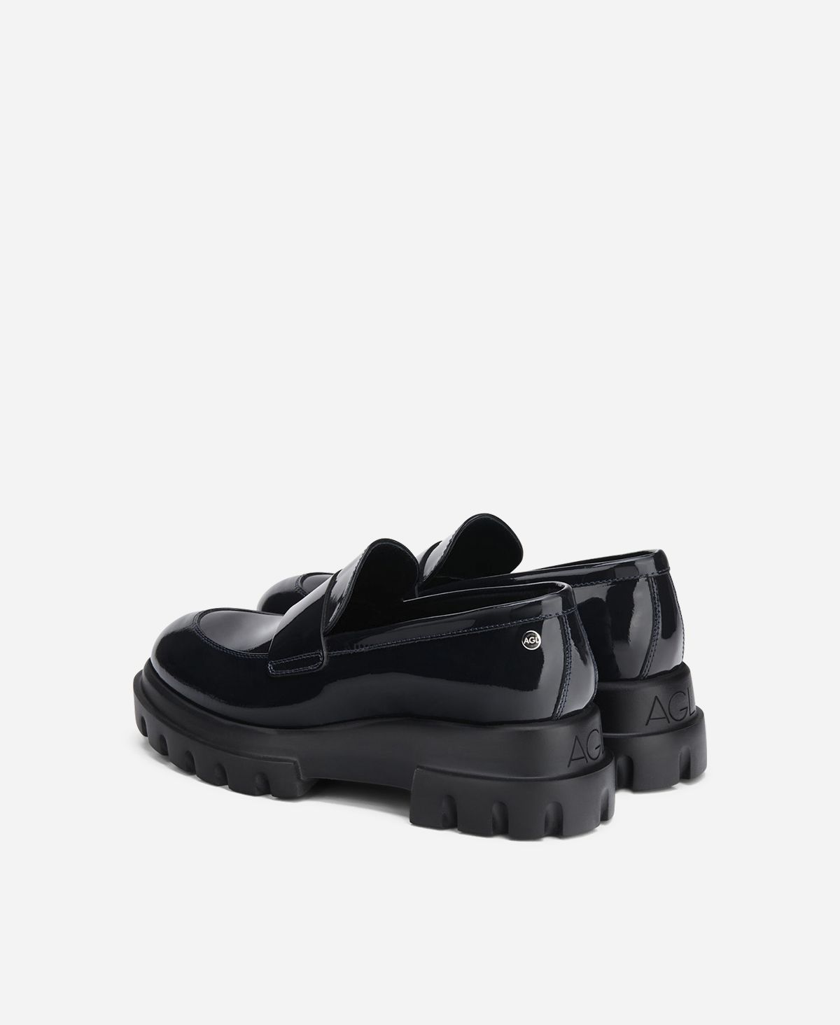 Agl Mocassino In Vernice Blu Notte IDA