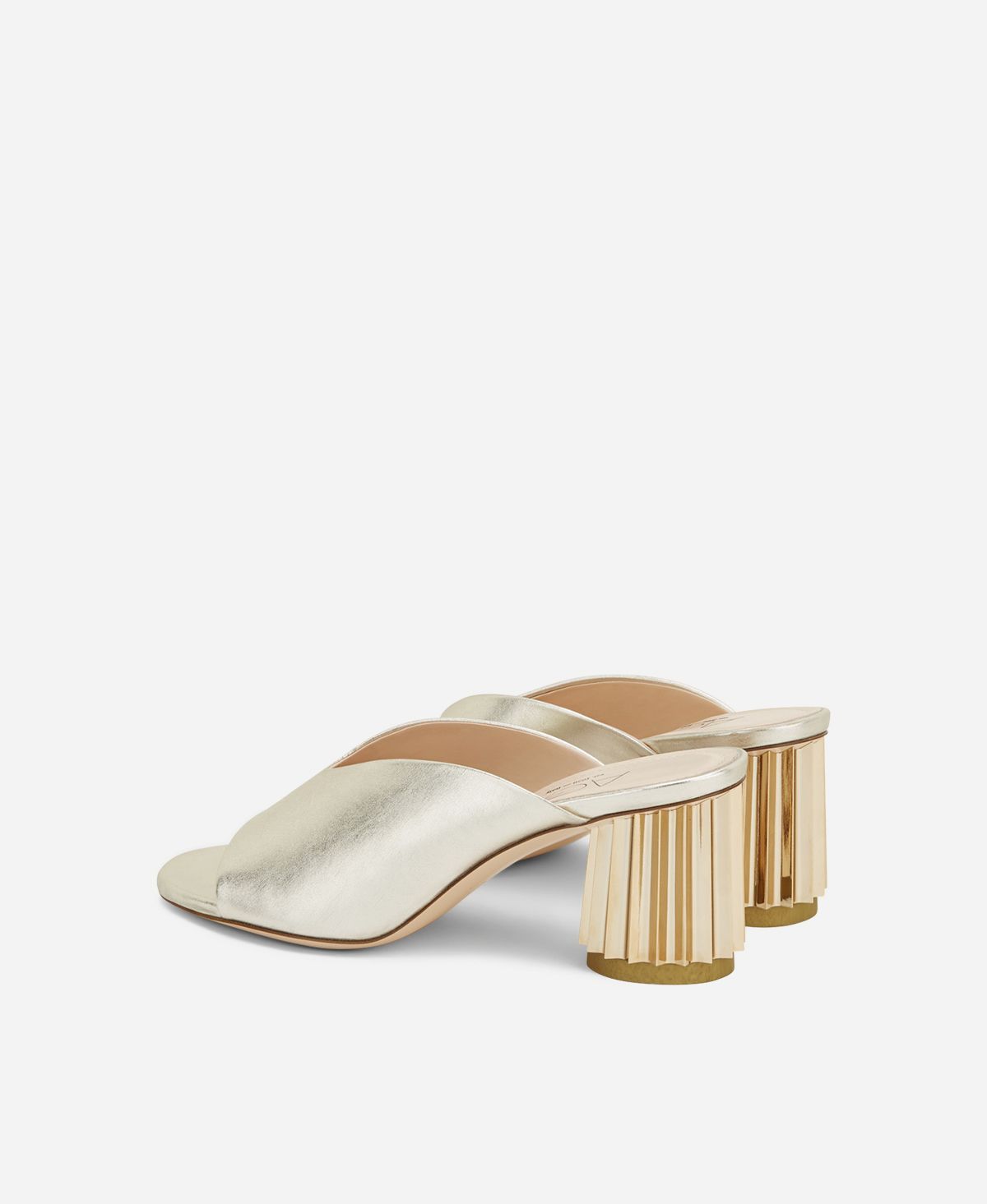 Agl Mule Con Tacco A Colonna Platino Dorica M Mule