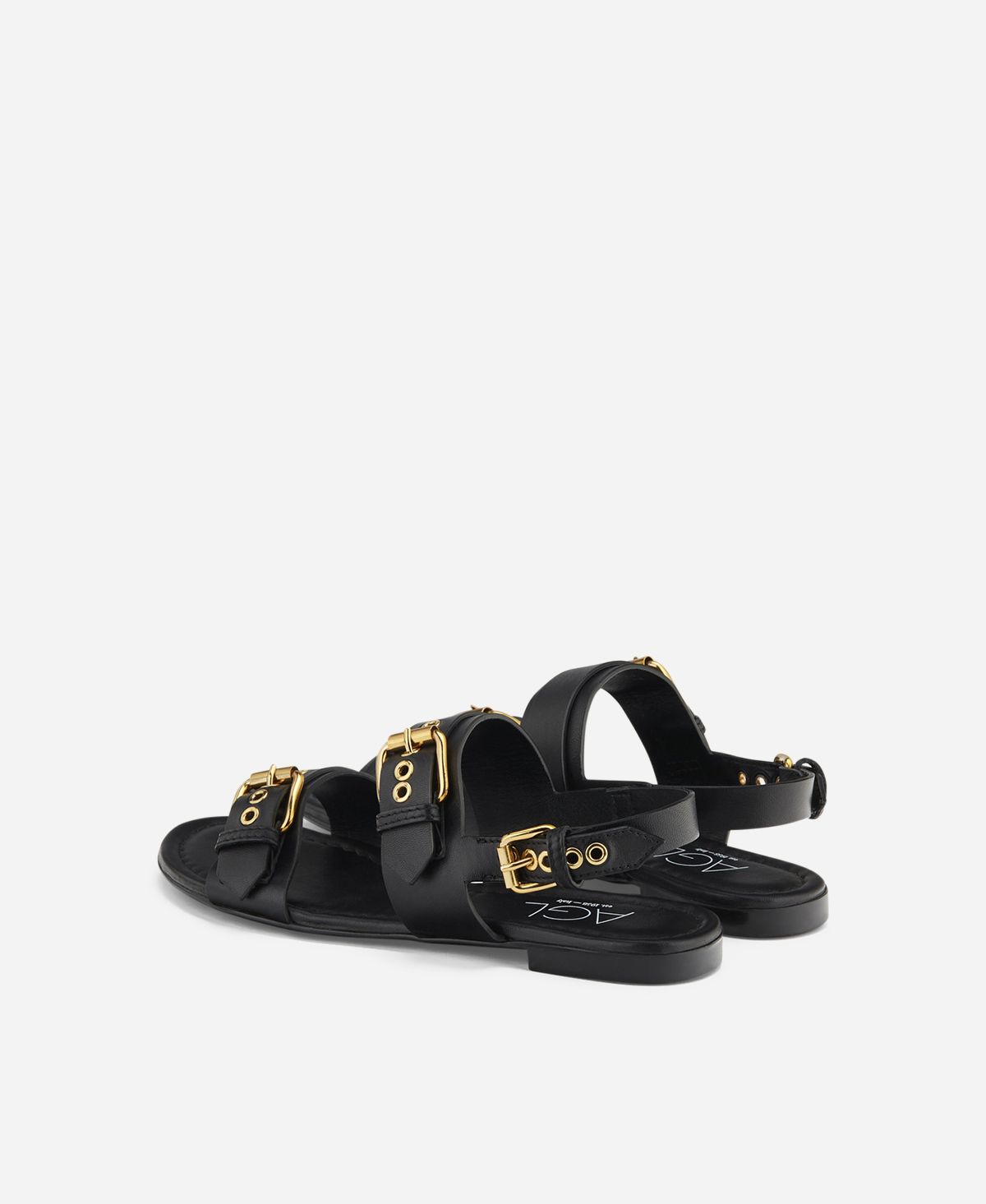 Agl Sandalo Con Fibbie Nero Summer Multi Buckles