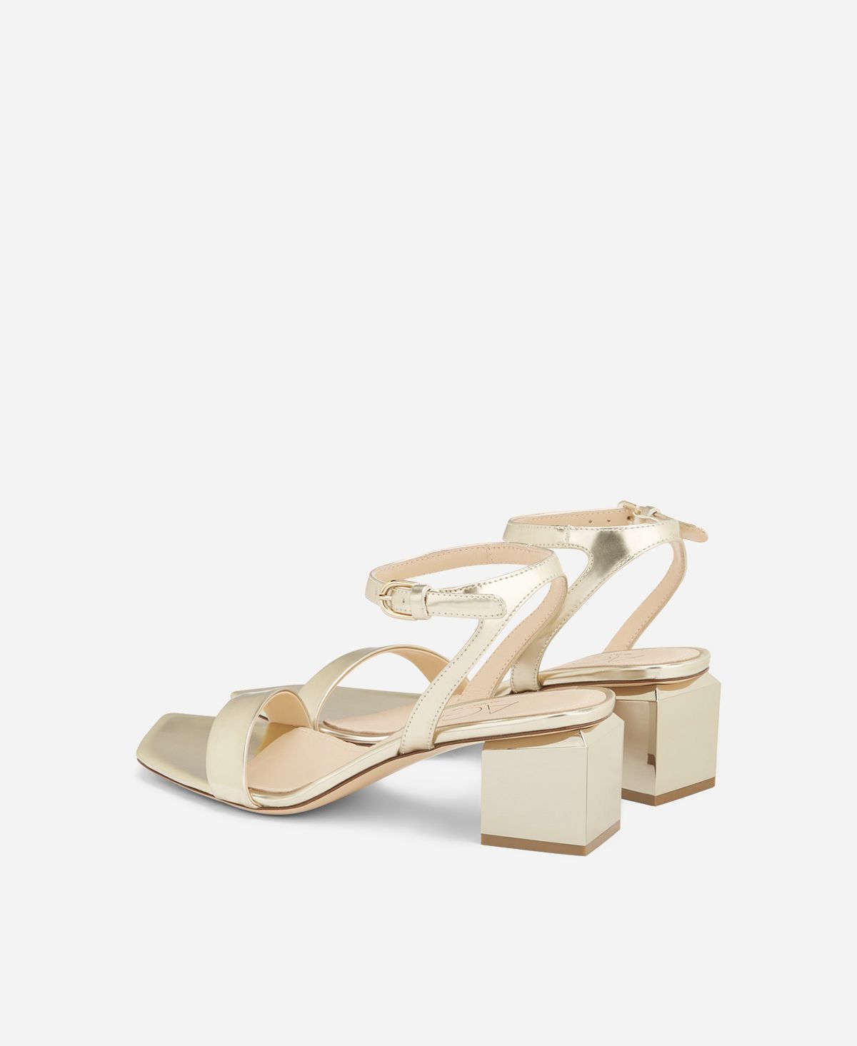 Agl Sandalo Con Tacco Cubico Oro Angie