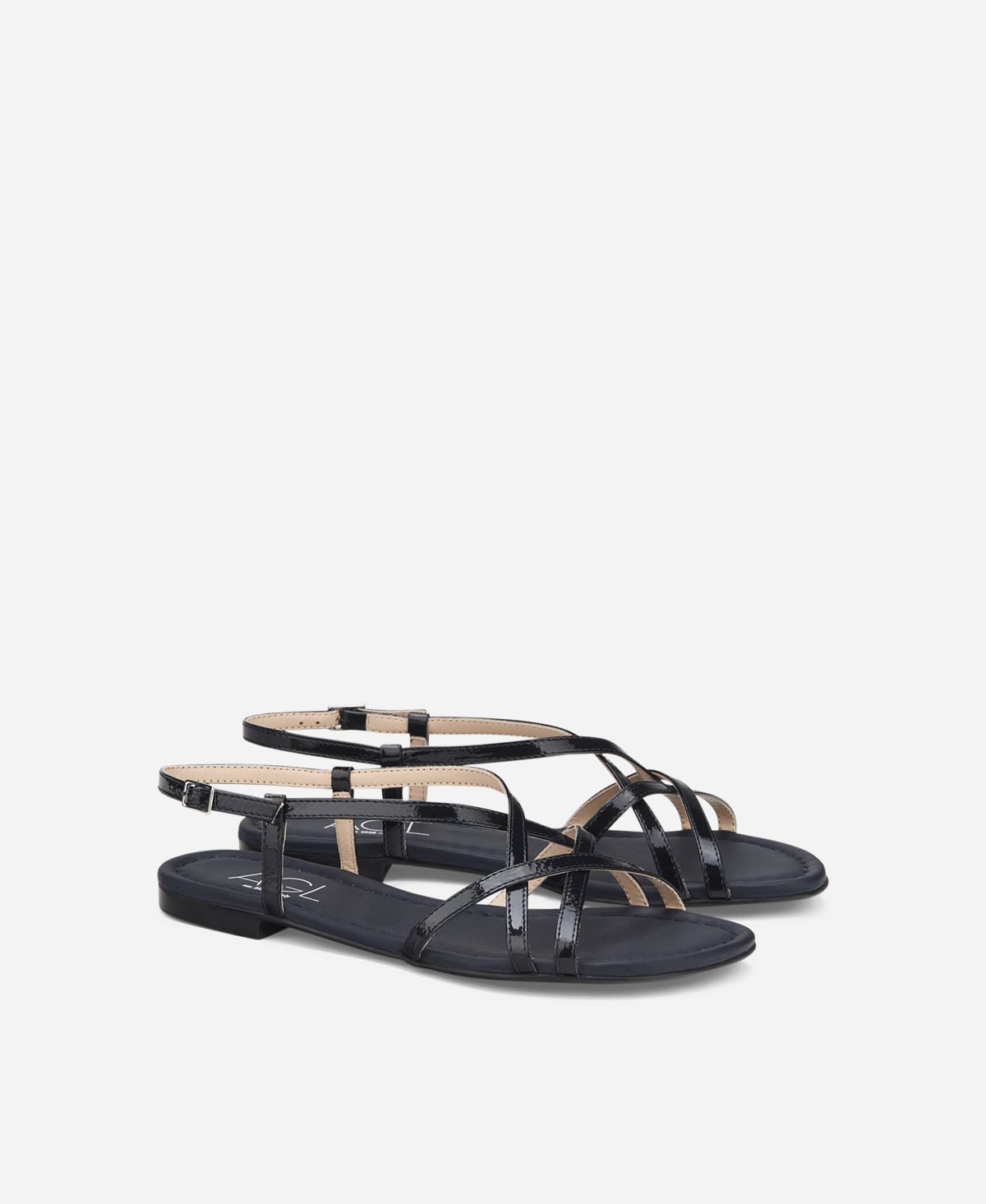 Agl Sandalo In Pelle Metal Blu Notte Summer Straps