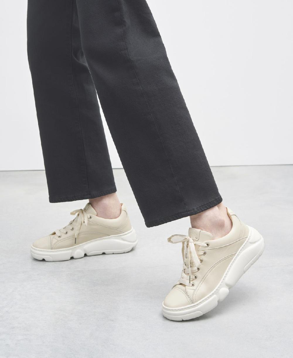 Agl Sneaker Con Lacci In Nylon Avorio Fiona