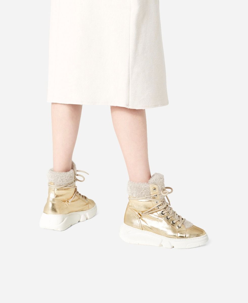 Agl Sneaker Con Montone Platino GISELLE