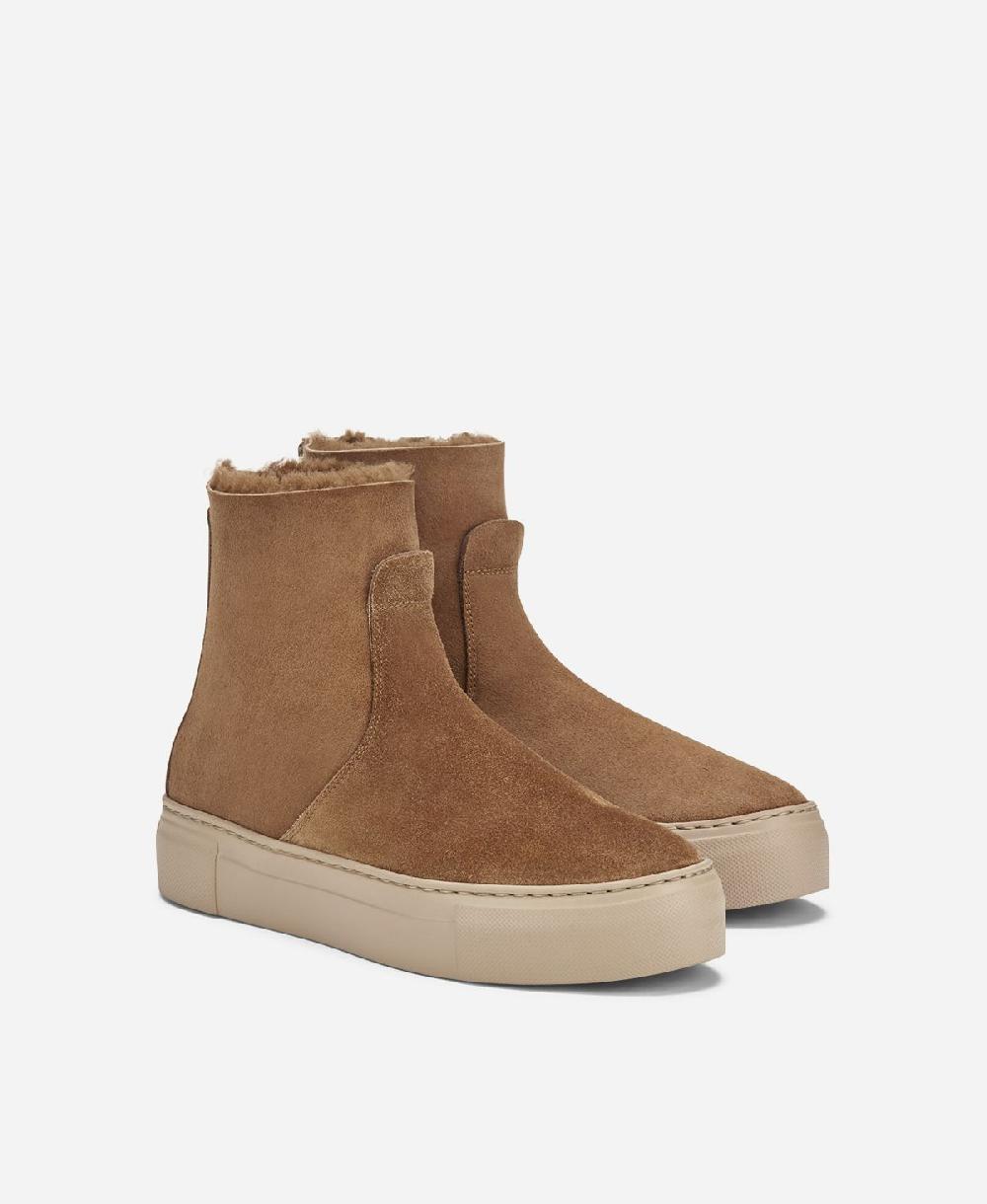 Agl Sneaker Con Shearling Cuoio MEGHAN WARM