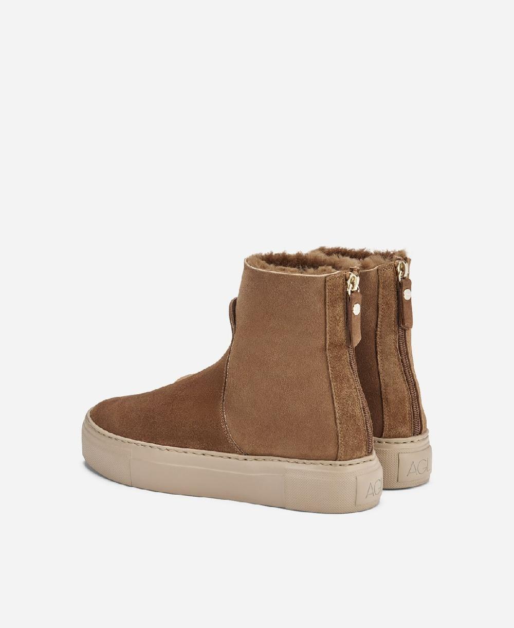 Agl Sneaker Con Shearling Cuoio MEGHAN WARM