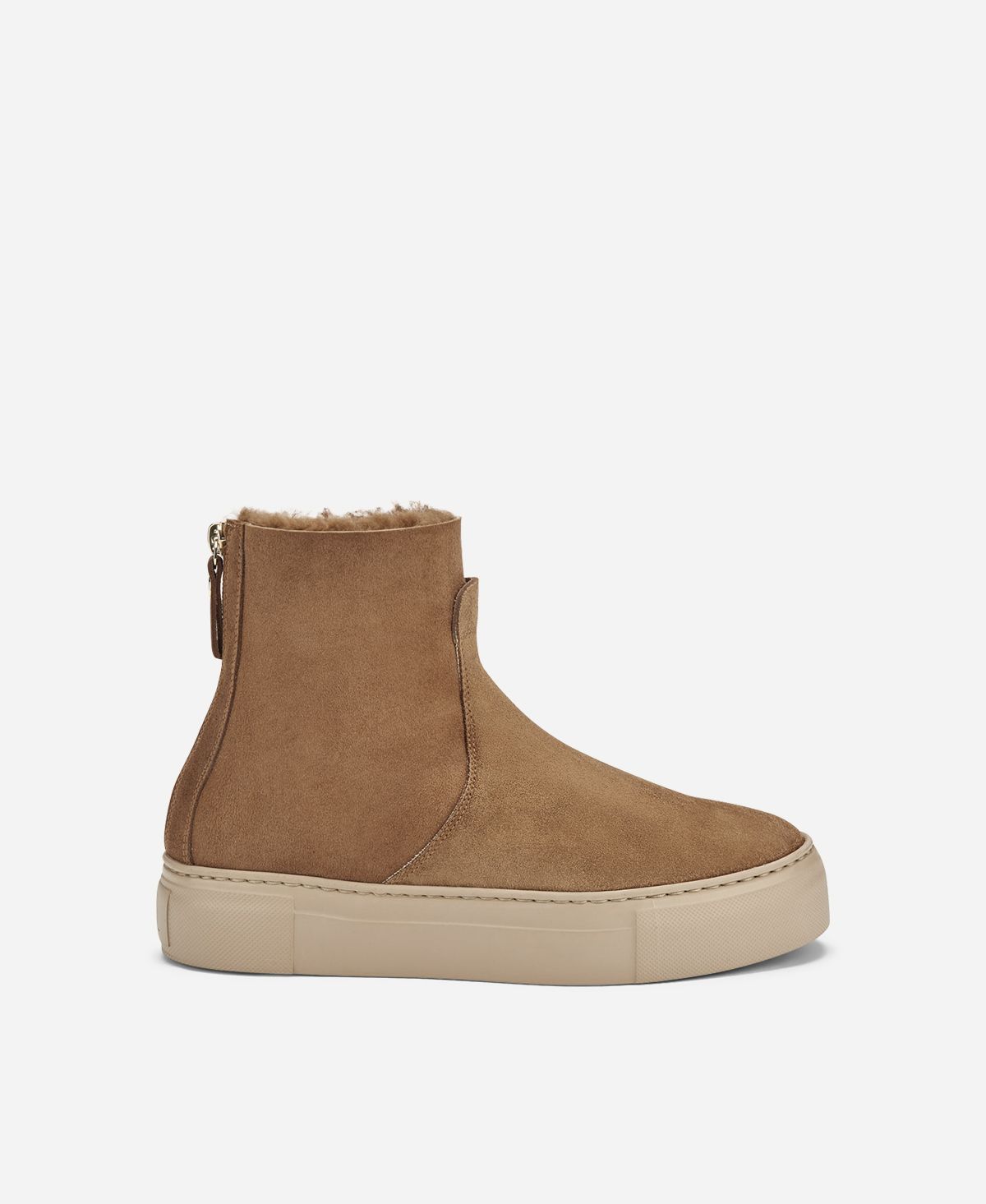 Agl Sneaker con shearling Cuoio MEGHAN WARM