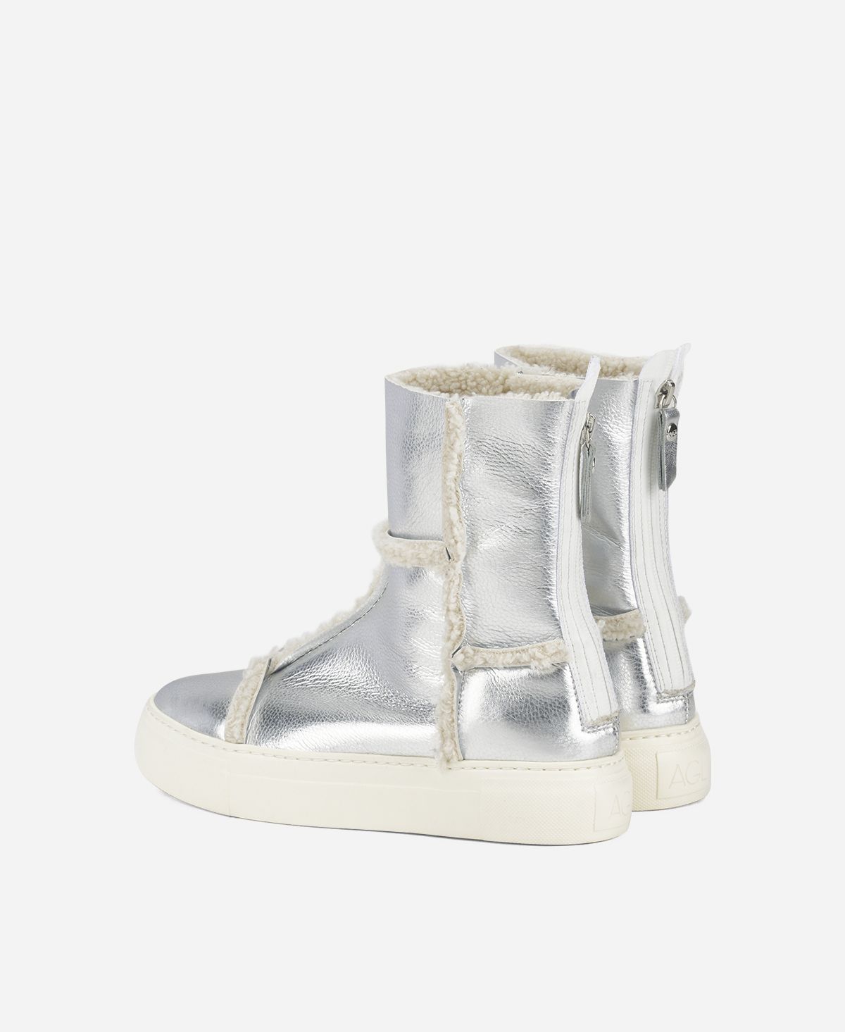 Agl Sneaker In Eco Montone Argento Rosy