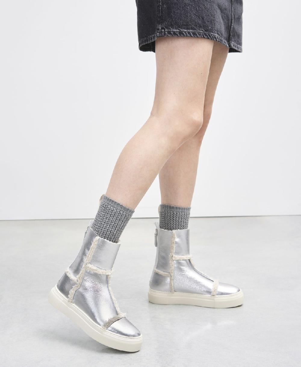 Agl Sneaker In Eco Montone Argento Rosy