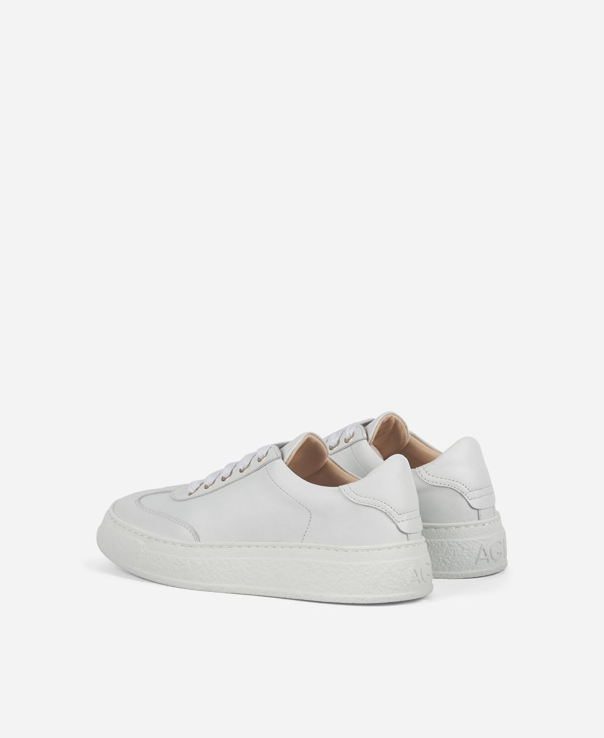 Agl Sneaker In Pelle Bianco Giuly Shoes