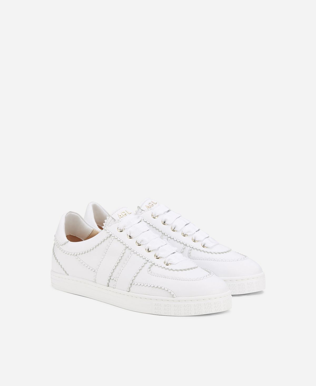 Agl Sneaker In Pelle Bianco Leda