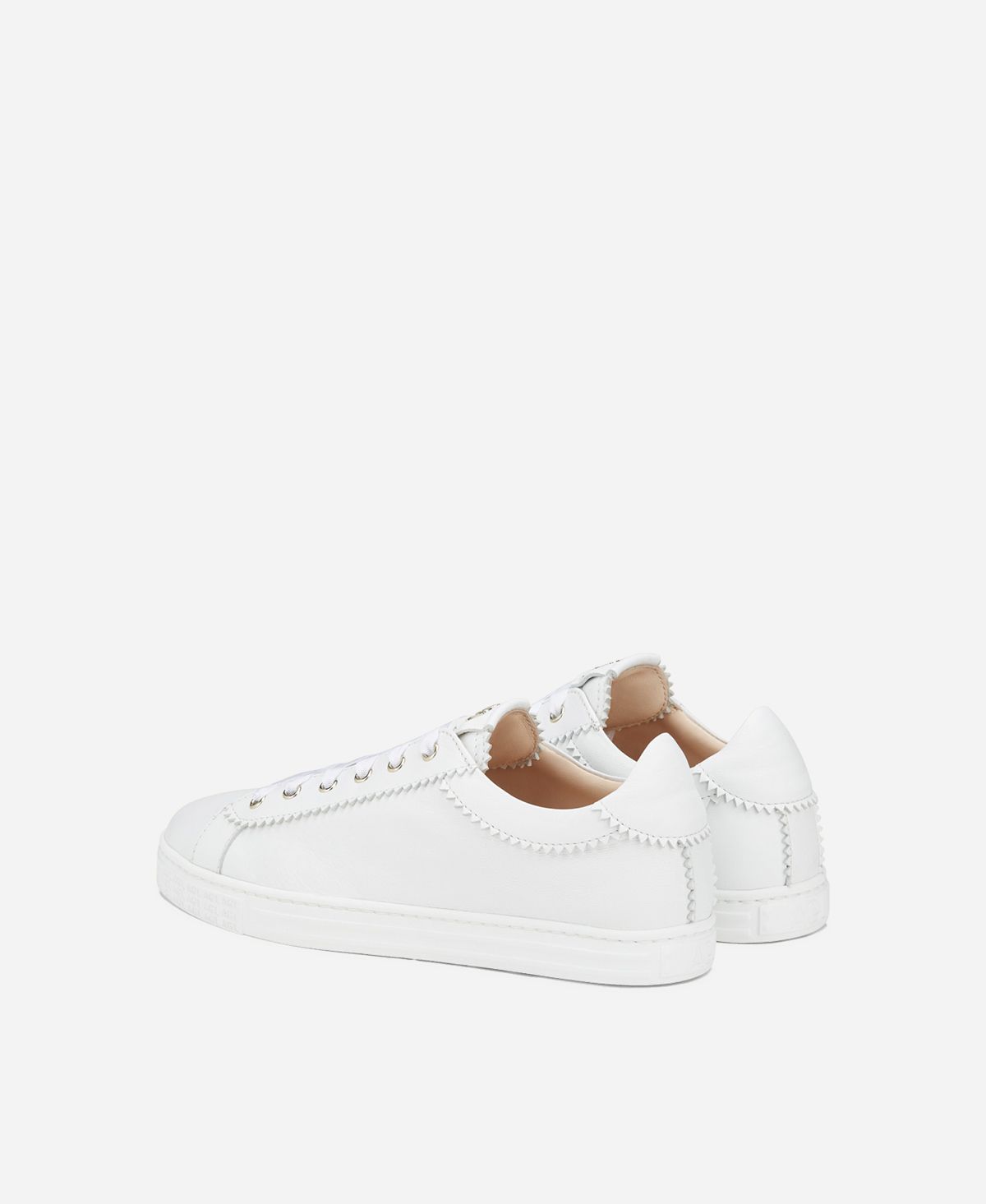 Agl Sneaker In Pelle Con Elastico Bianco Sade
