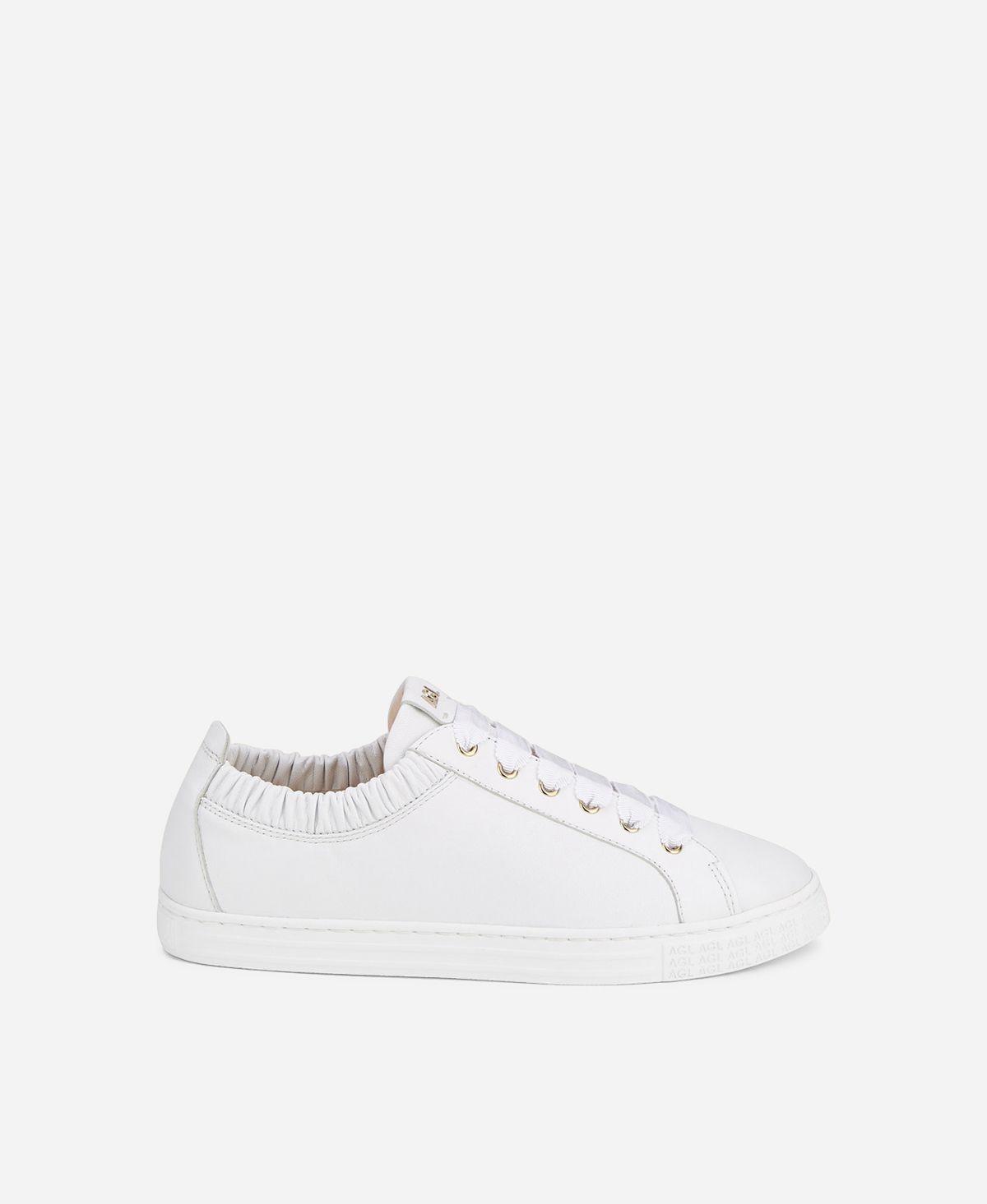 Agl Sneaker in pelle con elastico Bianco Suzie