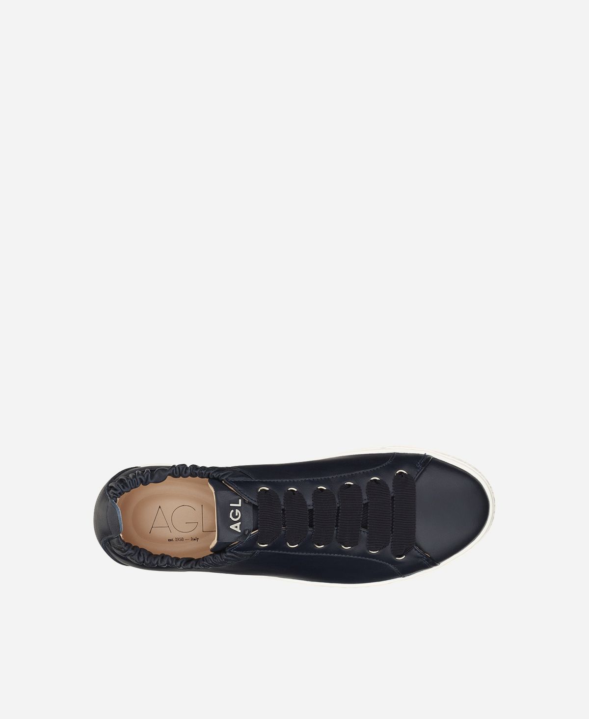 Agl Sneaker In Pelle Con Elastico Blu SUZIE