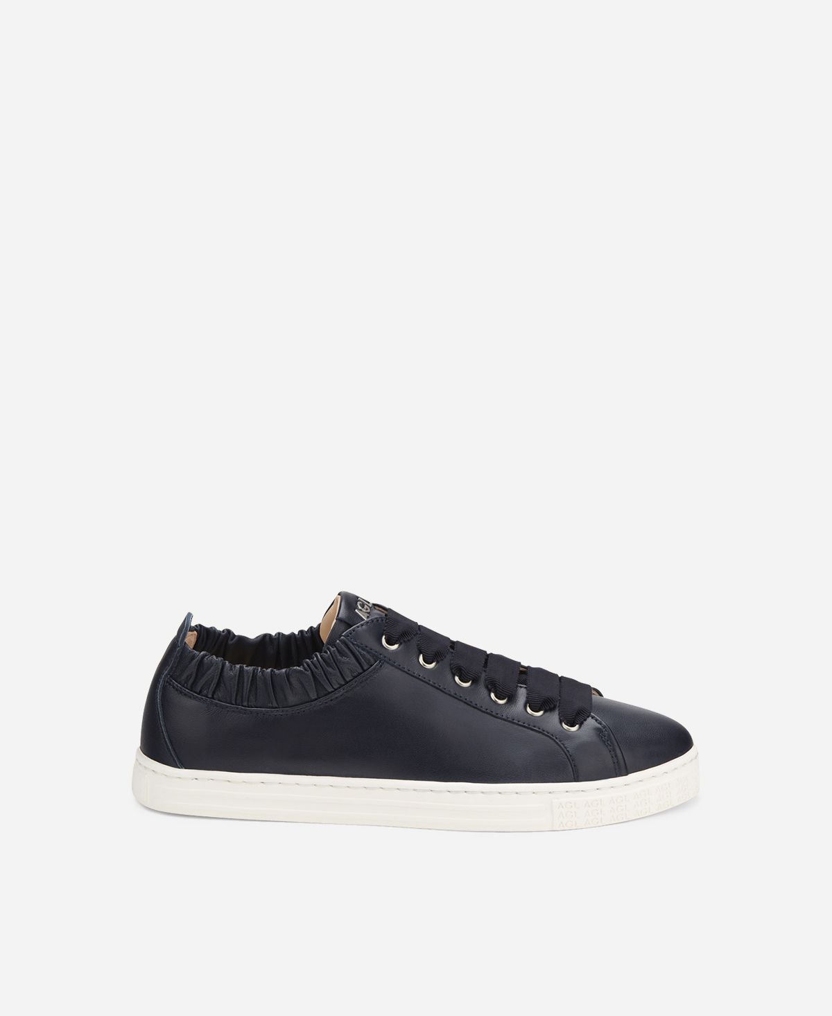 Agl Sneaker in pelle con elastico Blu SUZIE