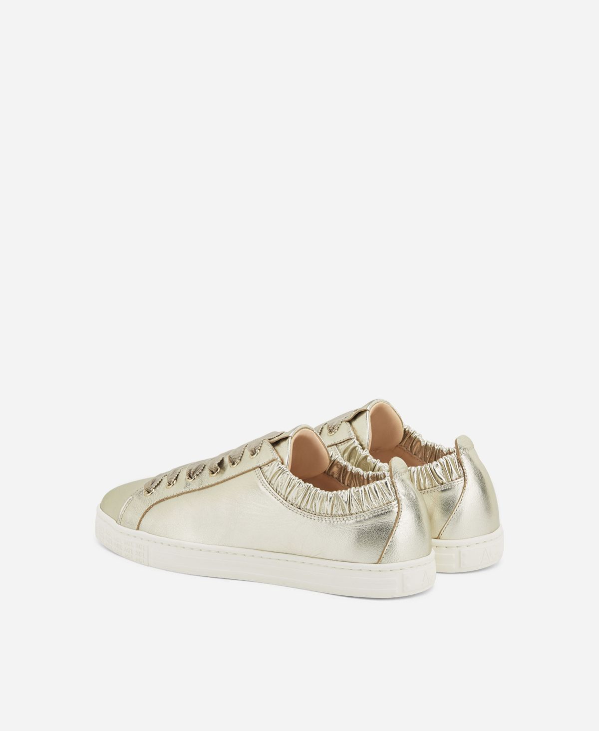 Agl Sneaker In Pelle Metallizzata Platino Suzie