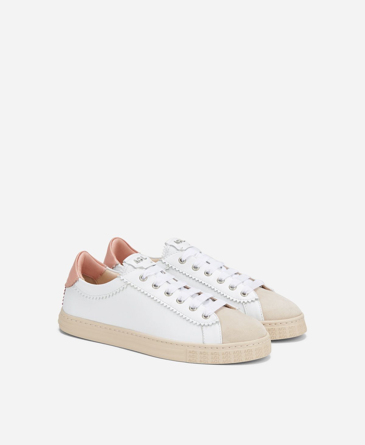 Agl Sneaker In Pelle Rosa Sade