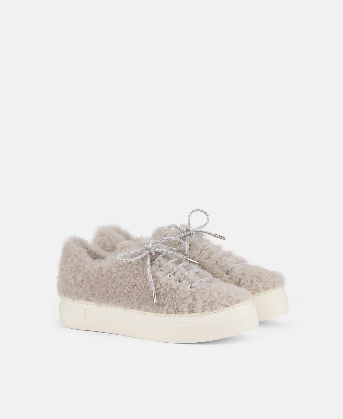 Agl Sneaker In Pelliccia Crema Elda
