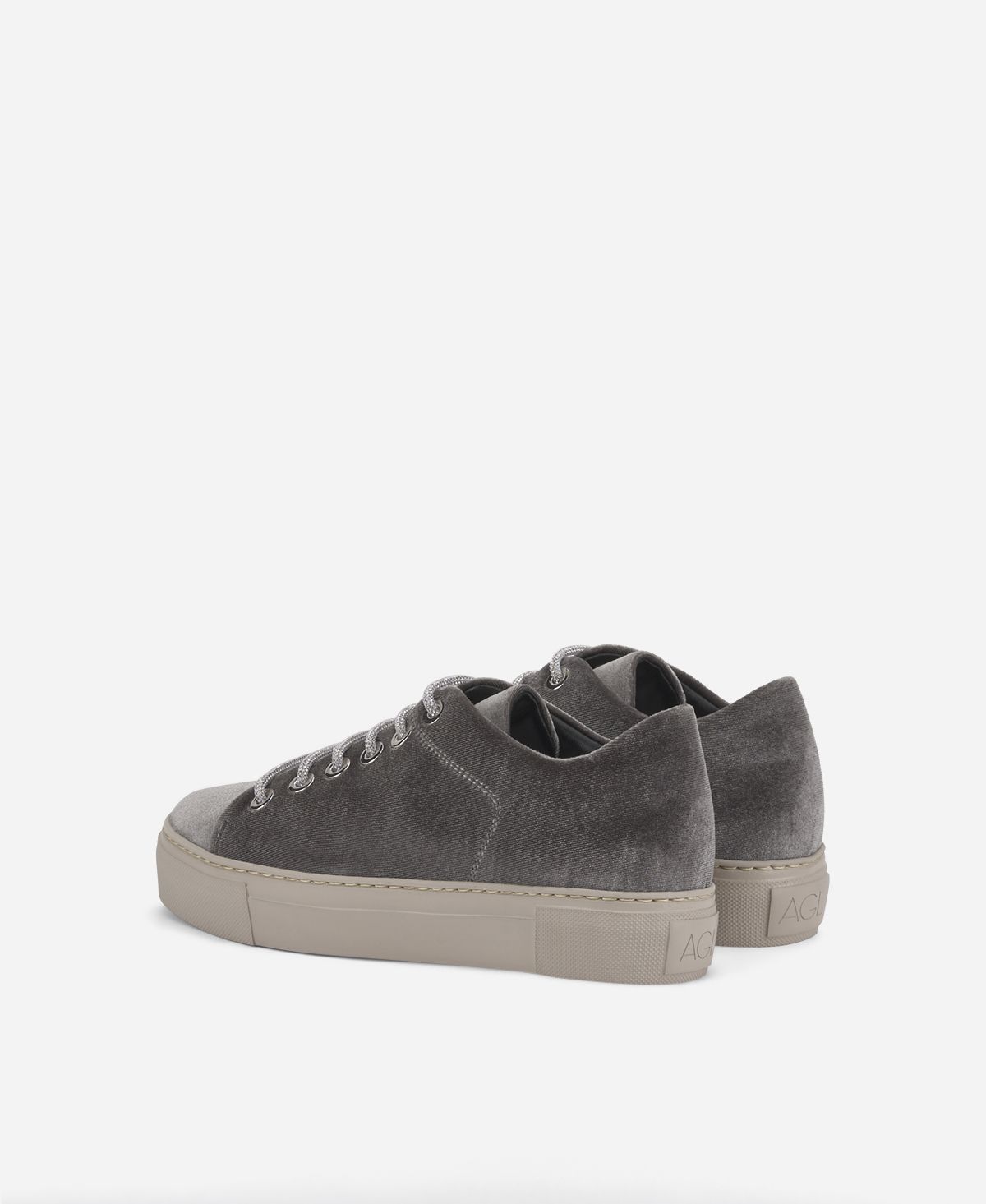 Agl Sneaker In Velluto Grigio Vananda Velvet
