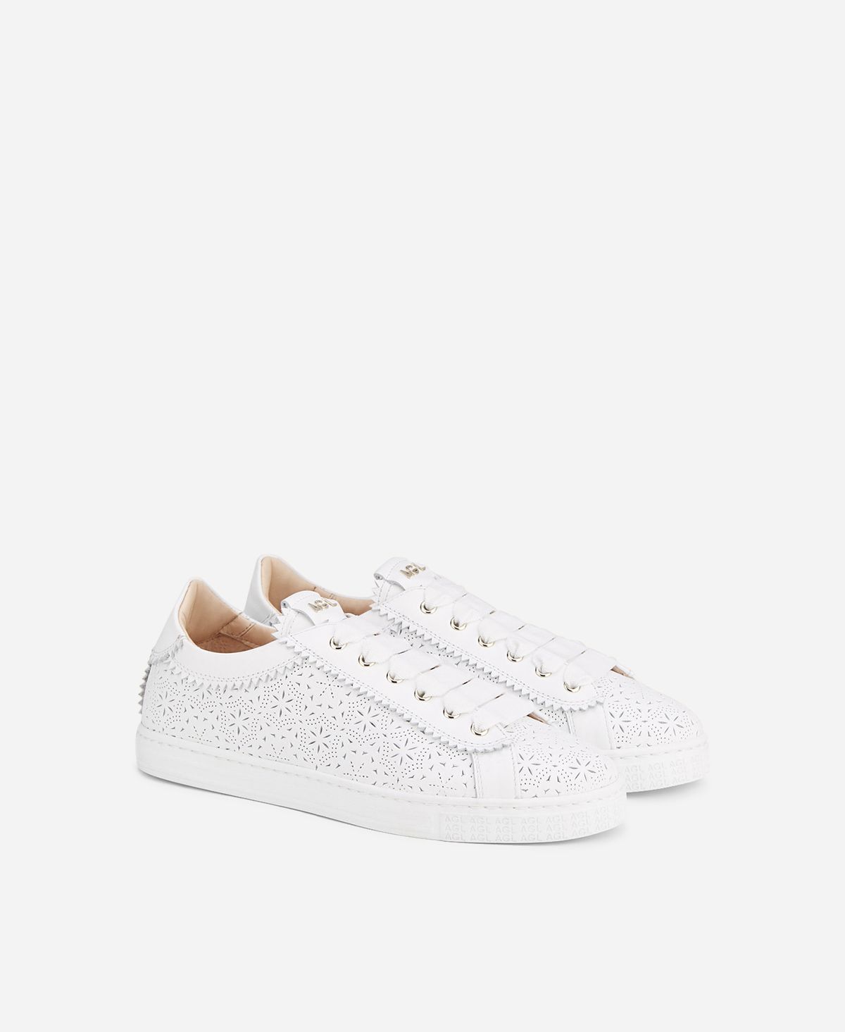 Agl Sneaker Perforata Bianco Sade Spring
